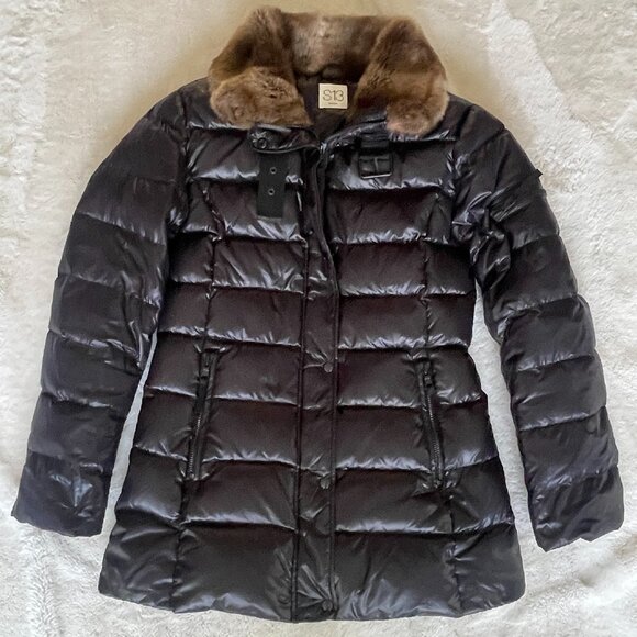 S13 NEW YORK Duck Down Feather Insulated Winter Black Puffer Parka Jacket Size:L - Picture 3 of 10